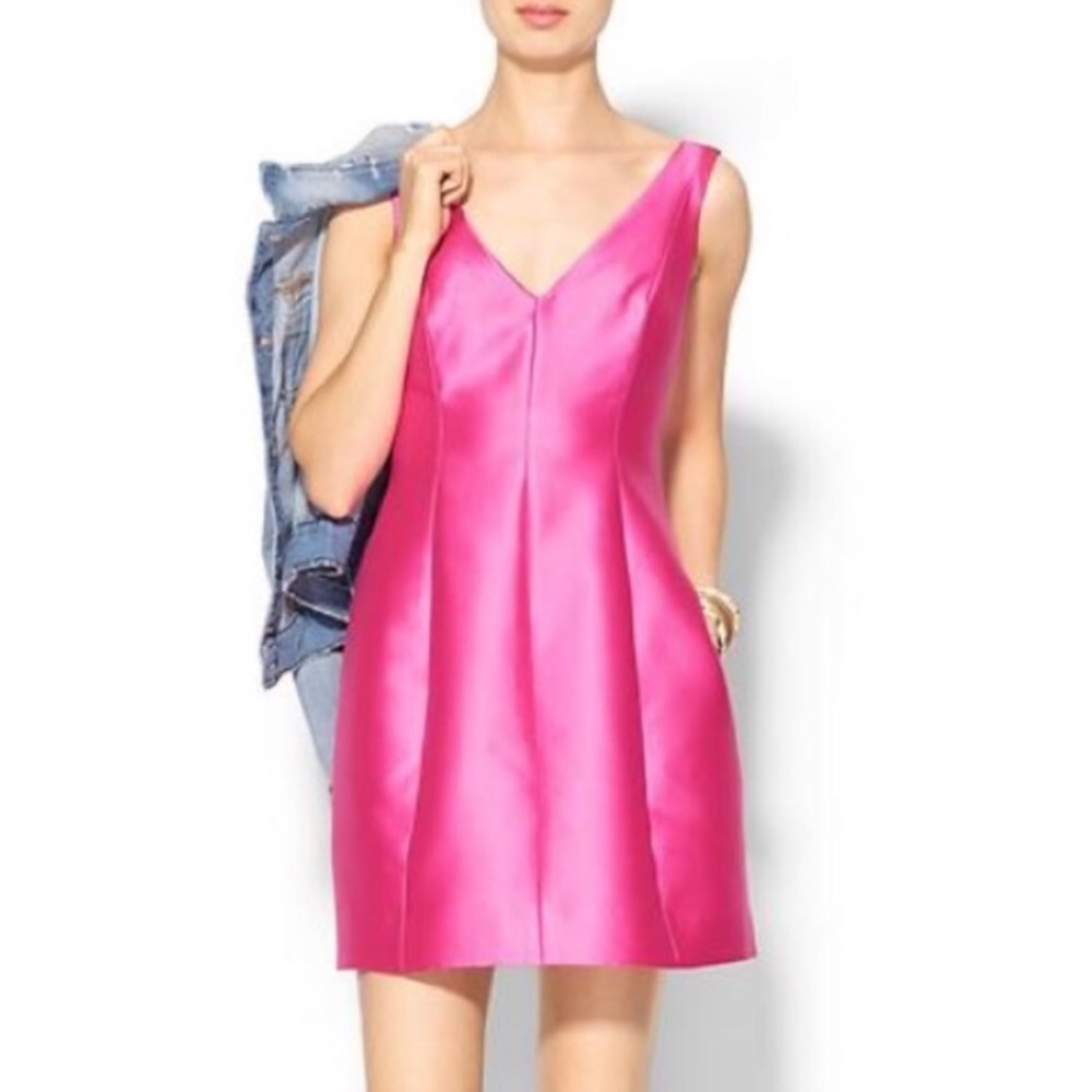 Kate Spade Hot Pink V-Neck Dress